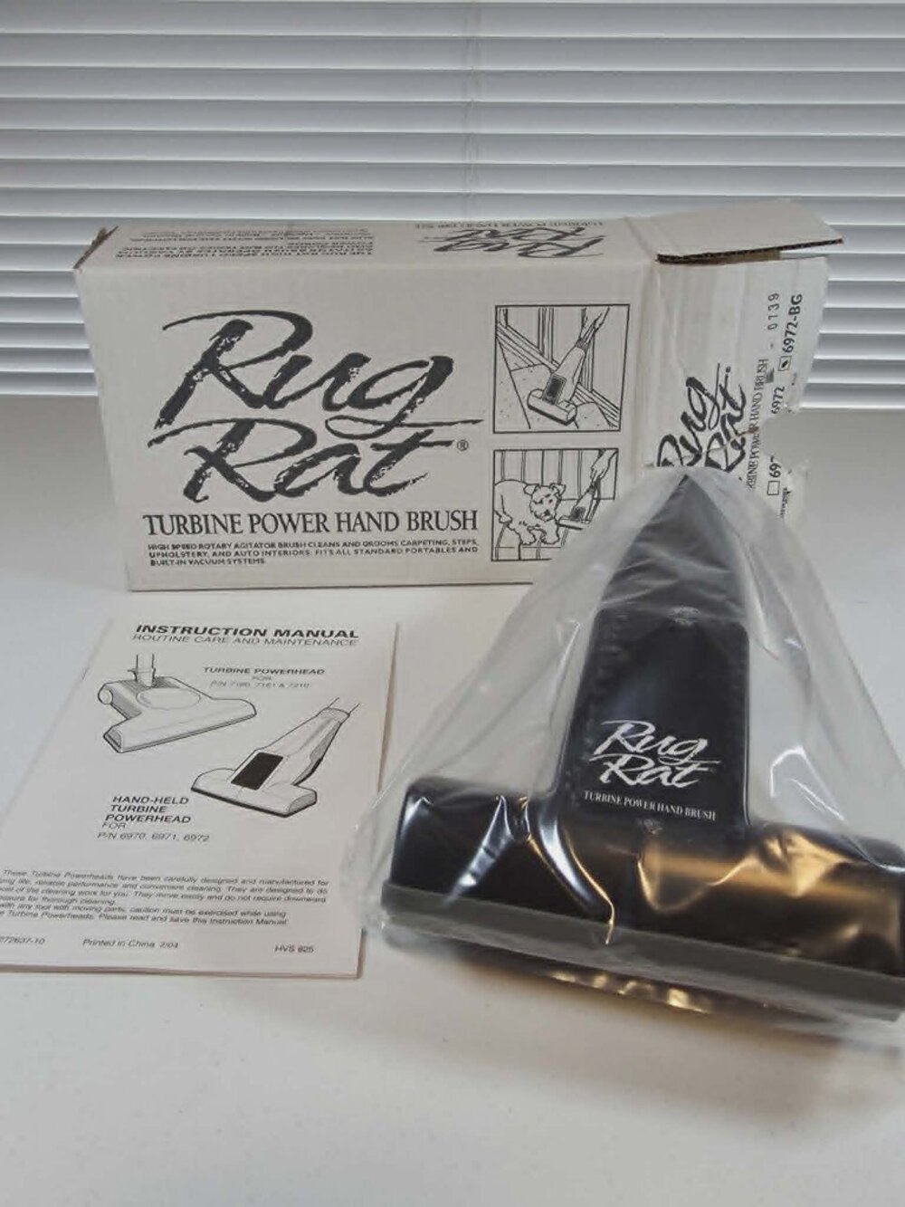 RUG RAT TURBINE POWER HAND BRUSH BLACK 6972-BG CENTRAL VAC UPRIGHT CANISTER NEW